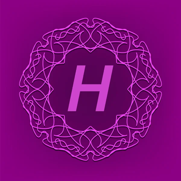 Monogram H Design — Stockový vektor