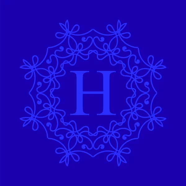 Jednoduché Monogram H — Stockový vektor