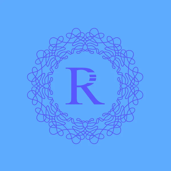 Simple  Monogram R Design — Stock Vector