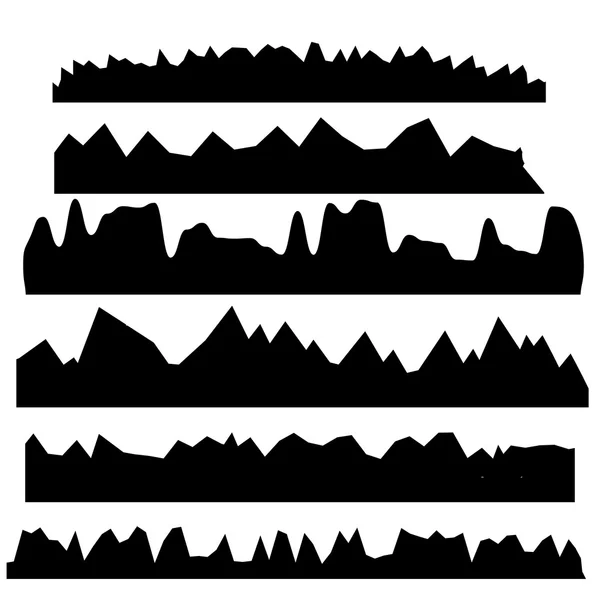 Silhouetten von Bergen — Stockvektor
