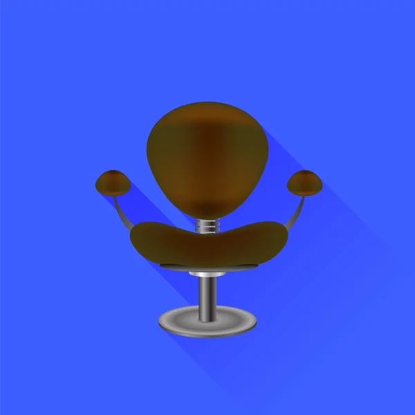 Bruine stoel — Stockvector