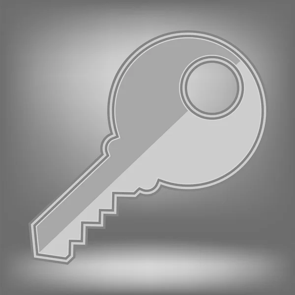 Grey Key Icon — Stock Vector