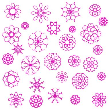 Pembe çiçek simgeleri