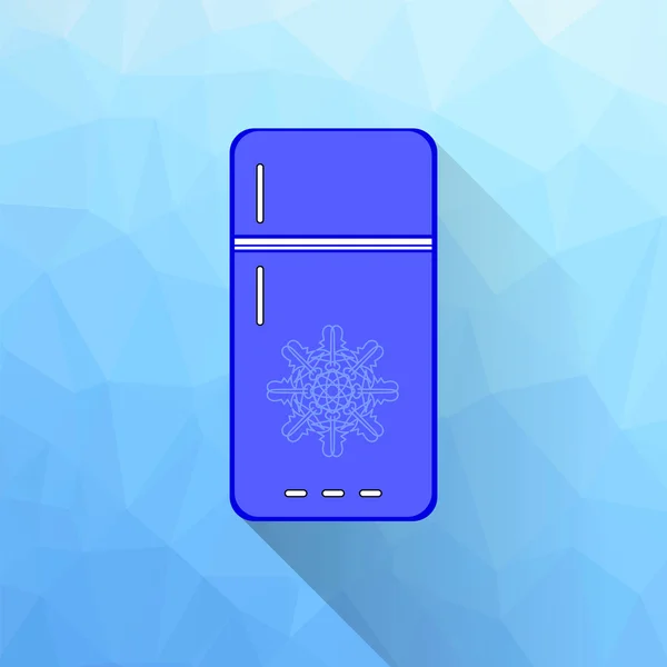 Blauer Kühlschrank — Stockvektor