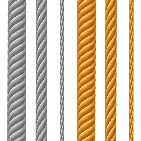 Uppsättning av metall kablar — Stock vektor
