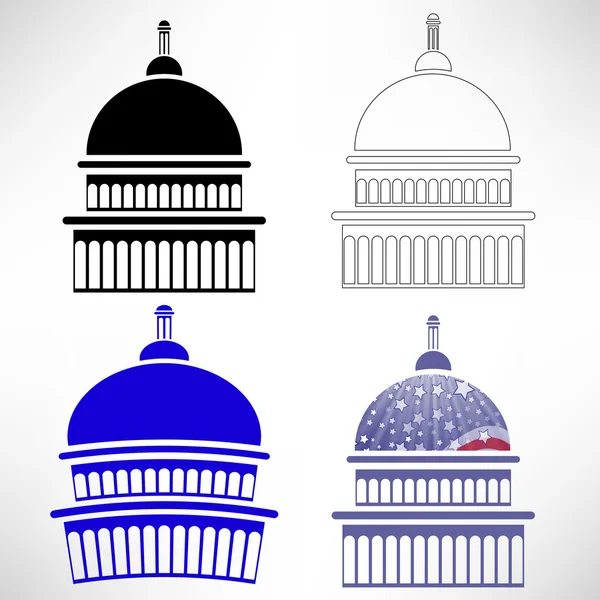 Capitol pictogrammen — Stockvector