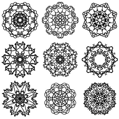 yuvarlak süs geometrik desen. 