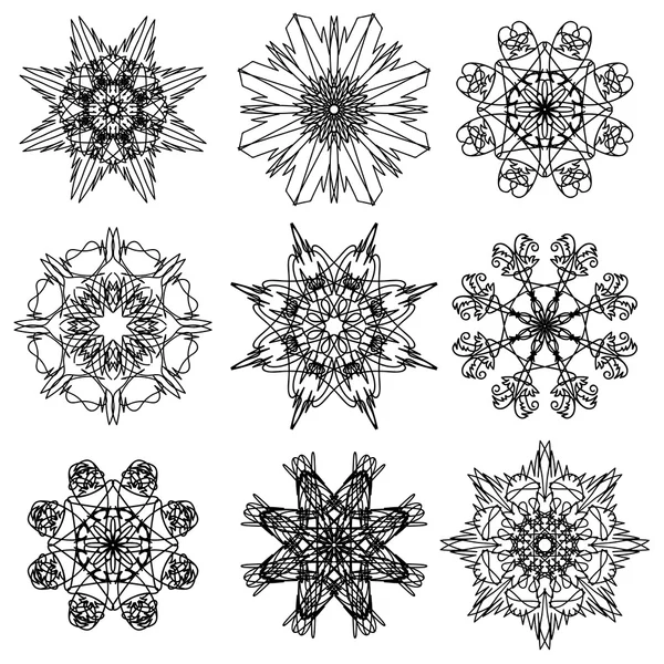 Ronde sier geometrische patroon. — Stockvector