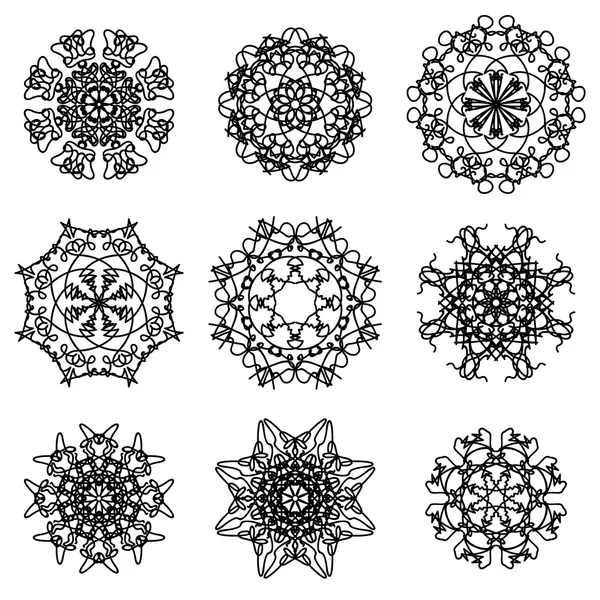 Runde ornamentale geometrische Muster. — Stockvektor