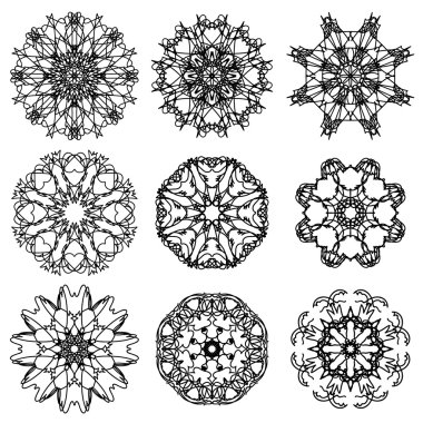 yuvarlak süs geometrik desen. 