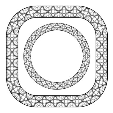 Daire dekoratif çerçeve kümesi