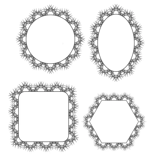 Ensemble de cadres décoratifs Cercle — Image vectorielle