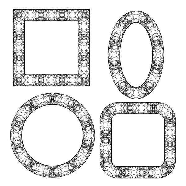 Set of Circle Decorative Frames — Stock Vector