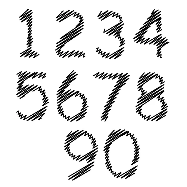 Набор гранж-чисел — стоковый вектор