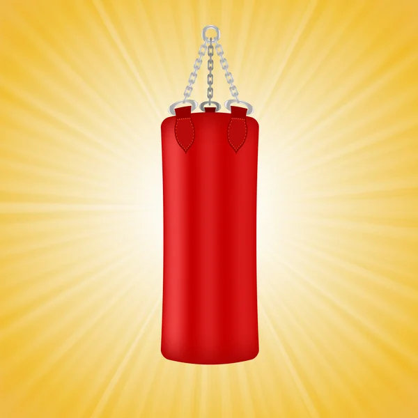 Red Boxing Bag — Stock Vector