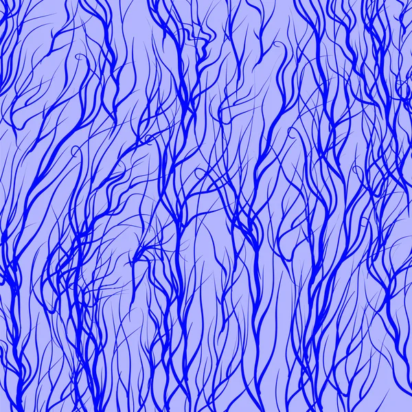 Árboles sobre fondo azul — Vector de stock