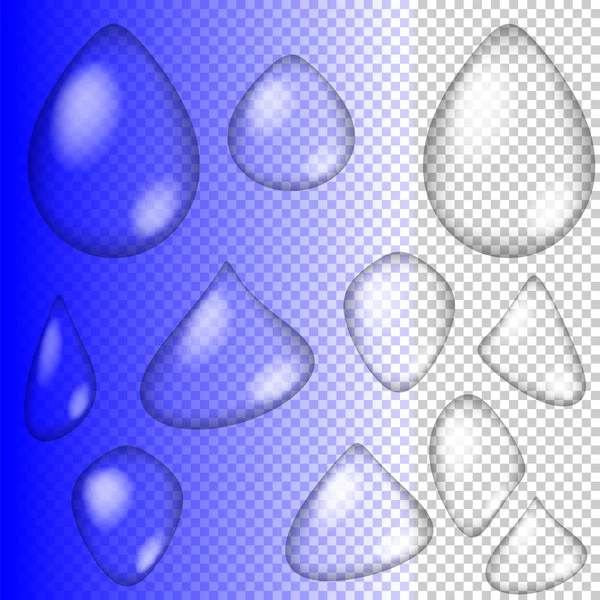 Ensemble de gouttes d'eau — Image vectorielle