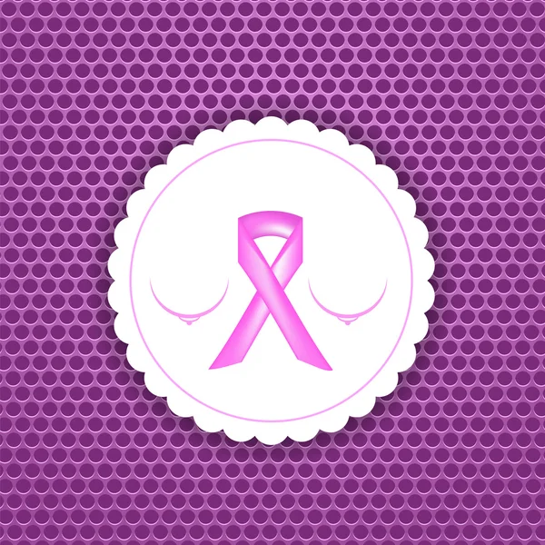 Breast Cancer Awareness Pink Ribbon — Stock Vector