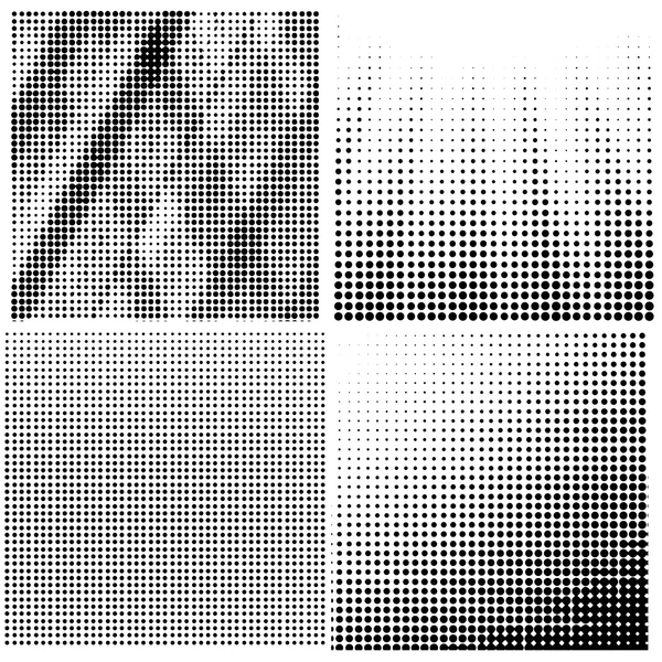 Conjunto de puntos de medio tono . — Archivo Imágenes Vectoriales