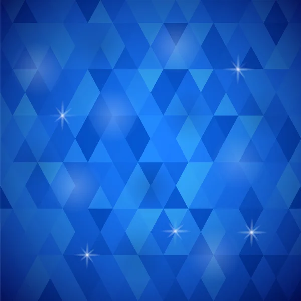 Blaues geometrisches Retro-Mosaik — Stockvektor