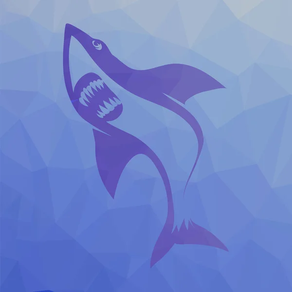 Symbol velký žralok — Stockový vektor