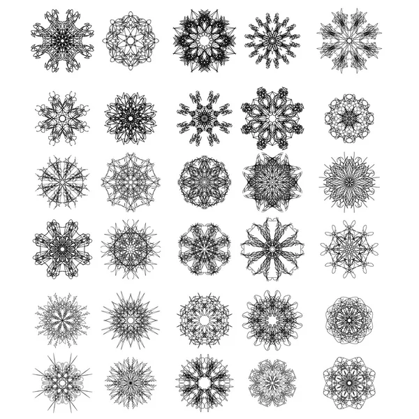 Set of Snowflakes — Stock Vector