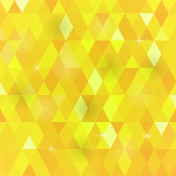 Yellow Geometric Retro Mosaic Pattern — Stock Vector
