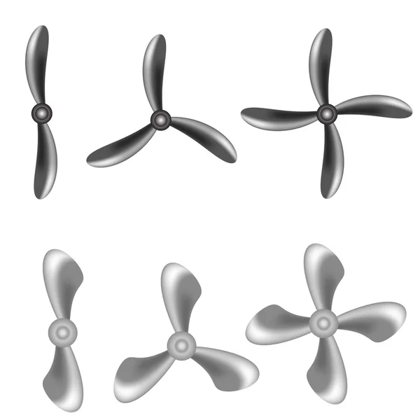 Satz Propeller — Stockvektor