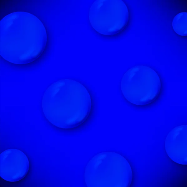 Set Gocce Acqua Isolate Sfondo Blu — Foto Stock