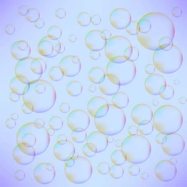 Transparent Colorful Foam Bubbles — Stock Vector