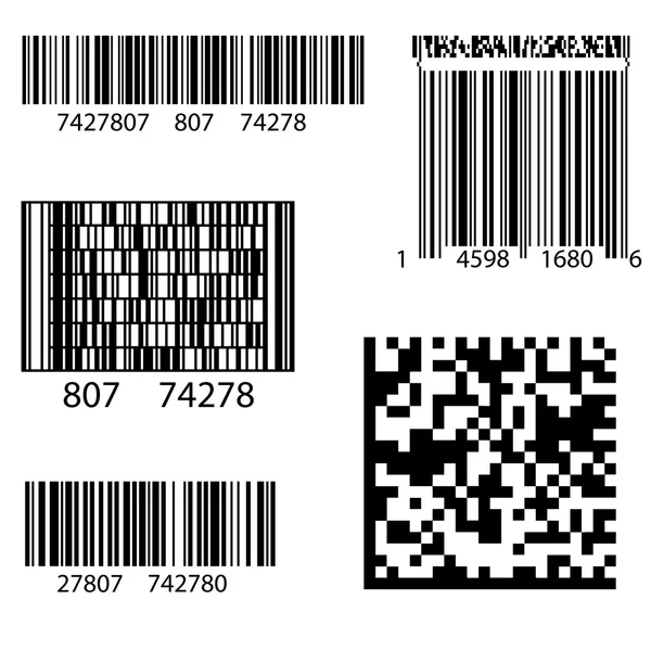 Produkt Barcode 2d quadratisches Etikett — Stockvektor