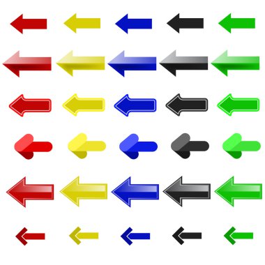 Renkli oklar kümesi