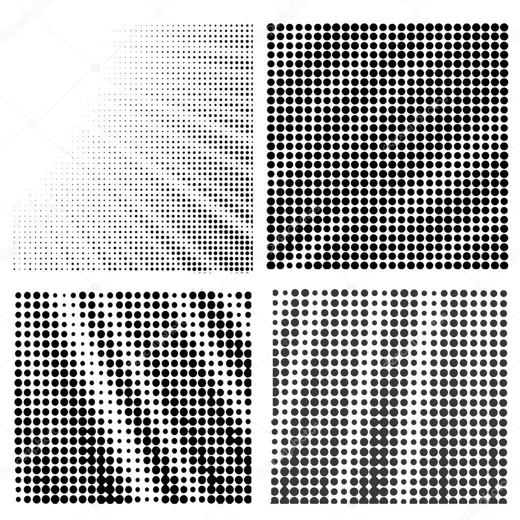Set of  Halftone Patterns.
