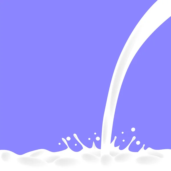 Pouring Milk Splash — Stock Vector