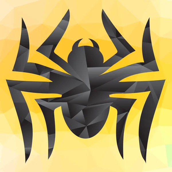 Pavouk mozaika silueta — Stockový vektor