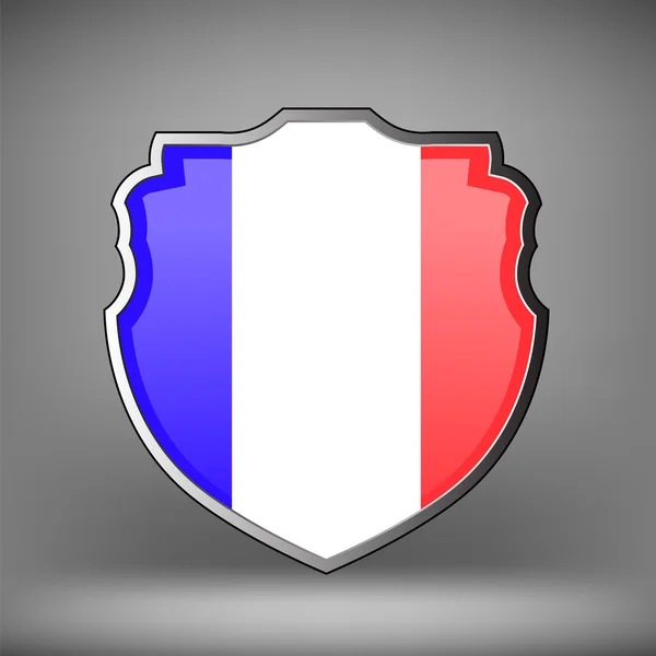 French Shield Isolated — Stock Vector