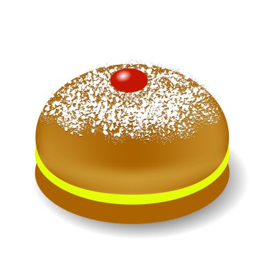 Kırmızı jöle donuts Hanukkah için