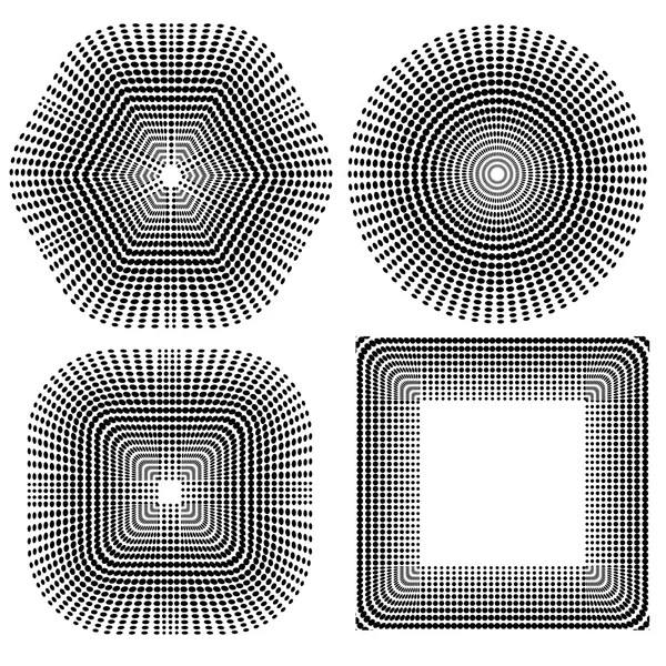 Halftoonpatroon. Set Dots. — Stockvector