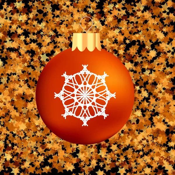 Vánoční Glassred míč — Stockový vektor