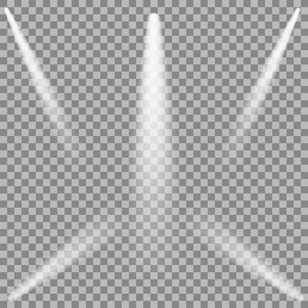 Uppsättning av vita Spotlights — Stock vektor