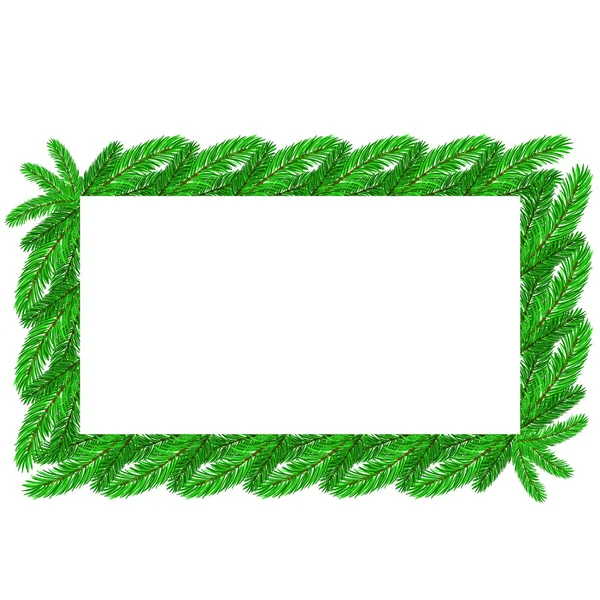 Restangular Christmas Floral Frame. — Stock Vector