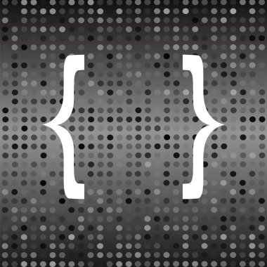 Beyaz süslü ayraç