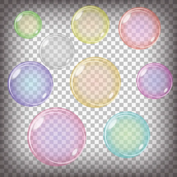Conjunto de bolhas coloridas — Vetor de Stock