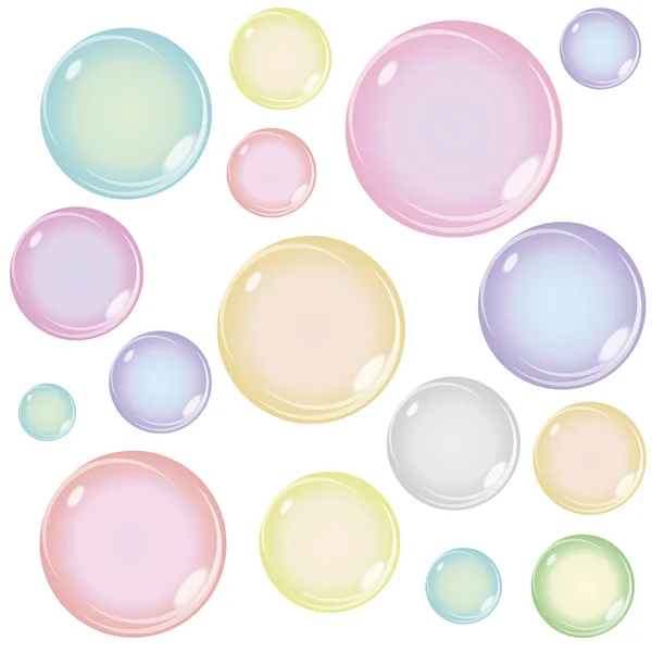 Colored Soap Bubbles — Stock Vector