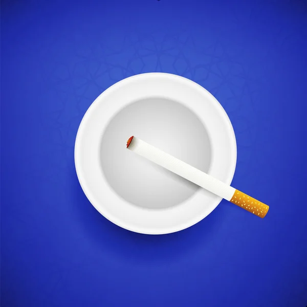 Cigarette and Ashtray — Stock Vector