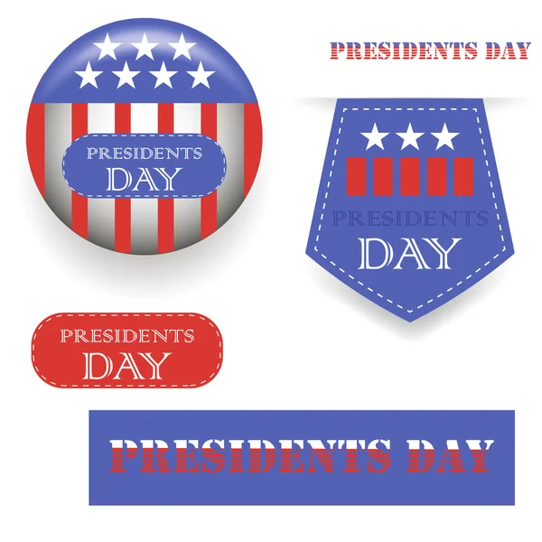 Presidents Day Icons — Stock Vector