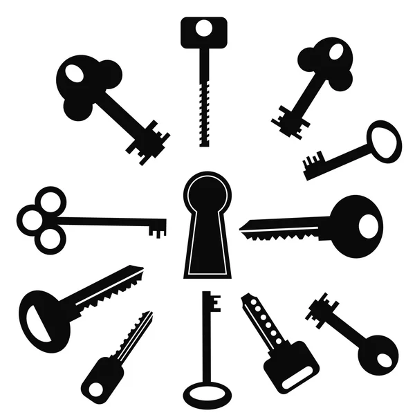 Set of Keys — Stock Vector