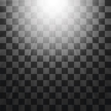 Bulanık güneş ışınları.