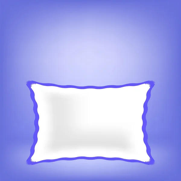 Белая мягкая подушка — стоковый вектор