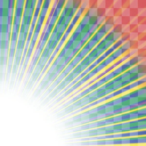 Transparent Colorful Rays. Burst of Star — Stock Vector